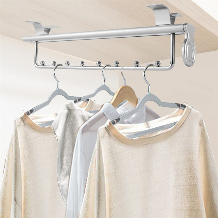 Adjustable wall discount mounted clothes rail